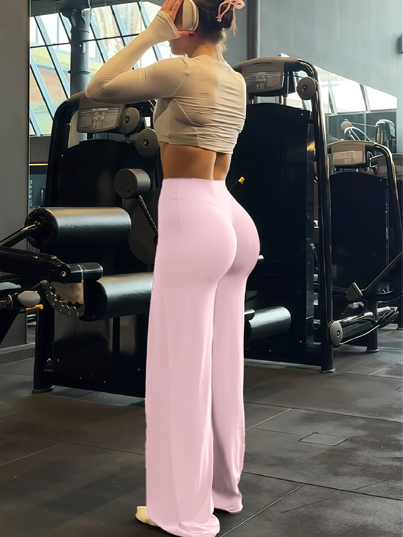 All-Season Plus Size Wide Leg Yoga Pants- High Elastic Full Coverage Trousers for Gym Fitness Training Casual Wear