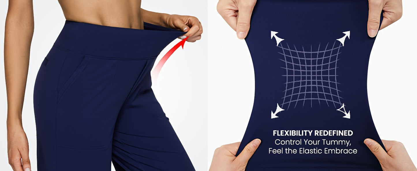 High-Waisted Loose-Fitting Yoga Pants for Women, Designed for Casual Workouts And Featuring Pockets