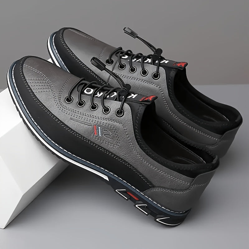 [Lightweight Walking Shoes] Men's Casual Walking Shoes - Upper, Quick-Lock Bungee Laces, Non-Slip Sole, Lightweight Footwear for Daily Wear & Outdoor Activities