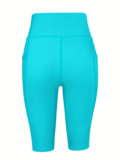 Women's High-Waisted Short Swim Shorts with Lace-Up, Perfect for Fitness, Yoga And Swimming