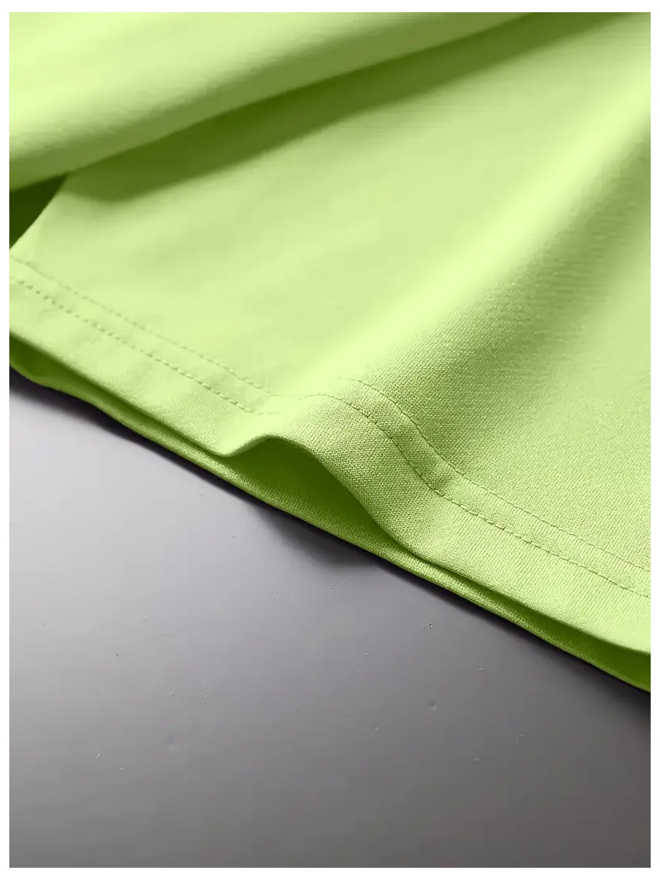 White + Black + Grass Green Polyester Floral V-Neck Clothing & Accessories - product view 5