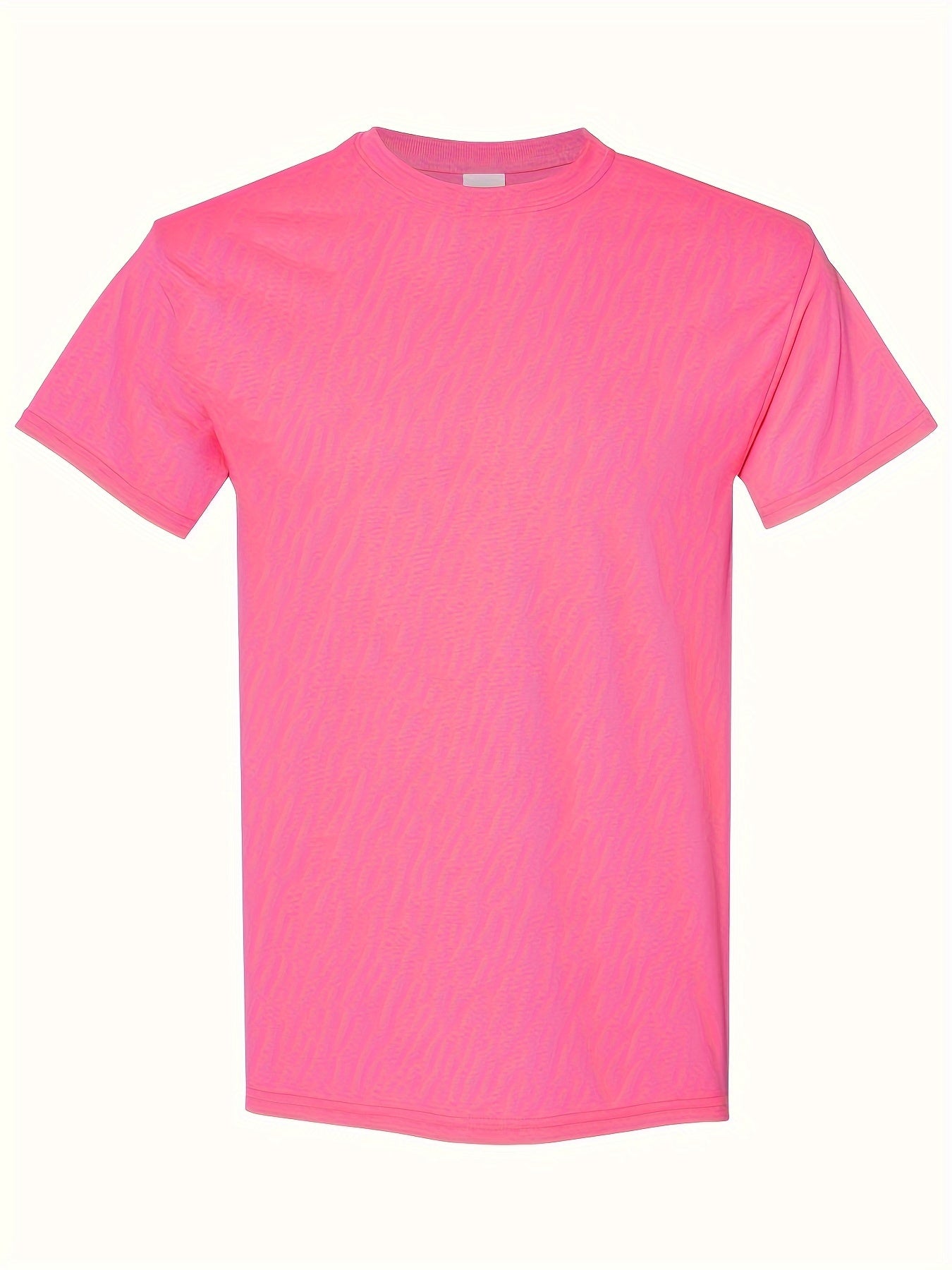 Set of 5, T-Shirt Made from 100%, Classic Short-Sleeve Solid Color Tee for Men