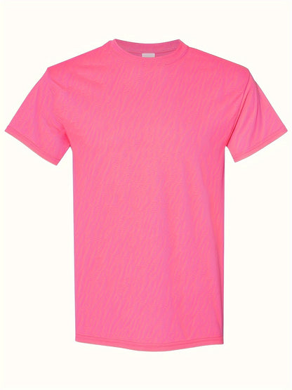 Set of 5, T-Shirt Made from 100%, Classic Short-Sleeve Solid Color Tee for Men