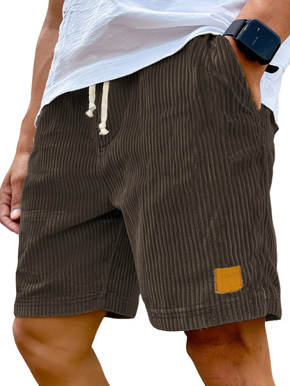 Men'S Retro Fashionable Lace-Up Casual Shorts, with Carefully Designed Pockets Perfect for Daily Comfort And Fashion Wear