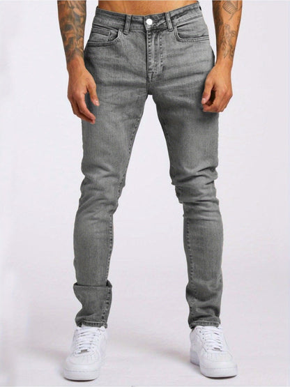 Men's Slim Fit Jeans - Classic Wash Clean Finish Travel 374501