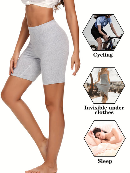 Molasus Womens Cotton Boxer Shorts Underwear Anti Chafing Bike Shorts Pack of 4