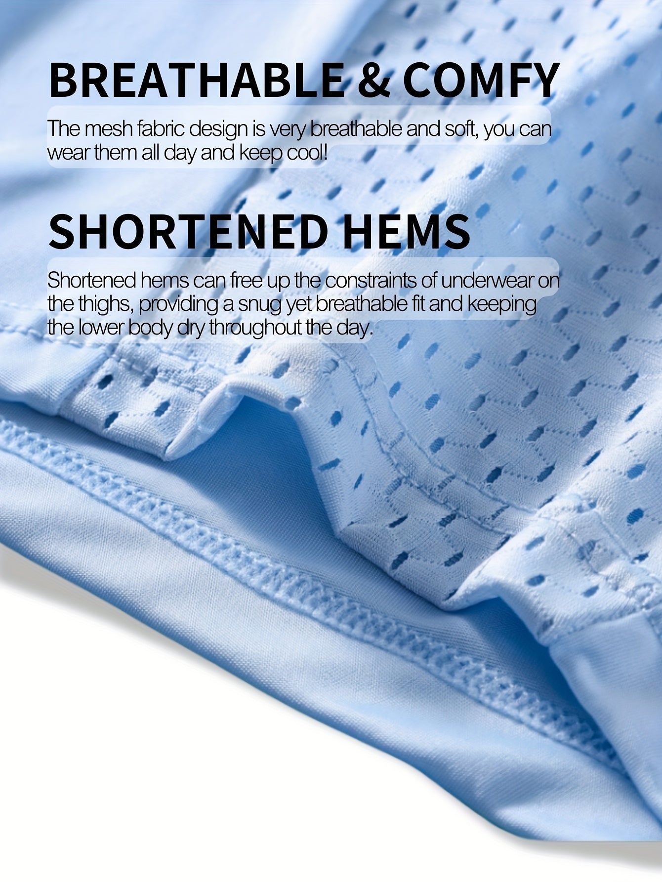 4 Pcs Men's Fashionable, Comfortable, Sexy, Breathable Mesh High Elasticity Patchwork Four Corner Underwear Is A Great Gift Item