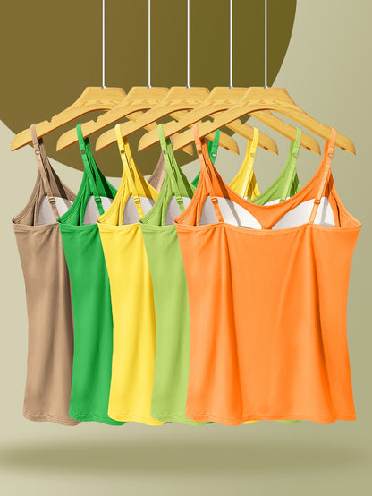 5pcs Non Steel Ring With Built-in Chest Cushion, No No Neeed To Wear Bra, Women'sInner Straps, Tank Top, Strapless Base Underwear