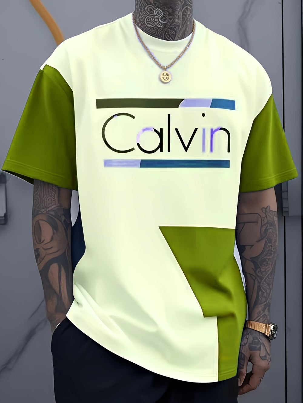 Men's Graphic Print T-Shirt - Crew Neck Short Sleeve 329893