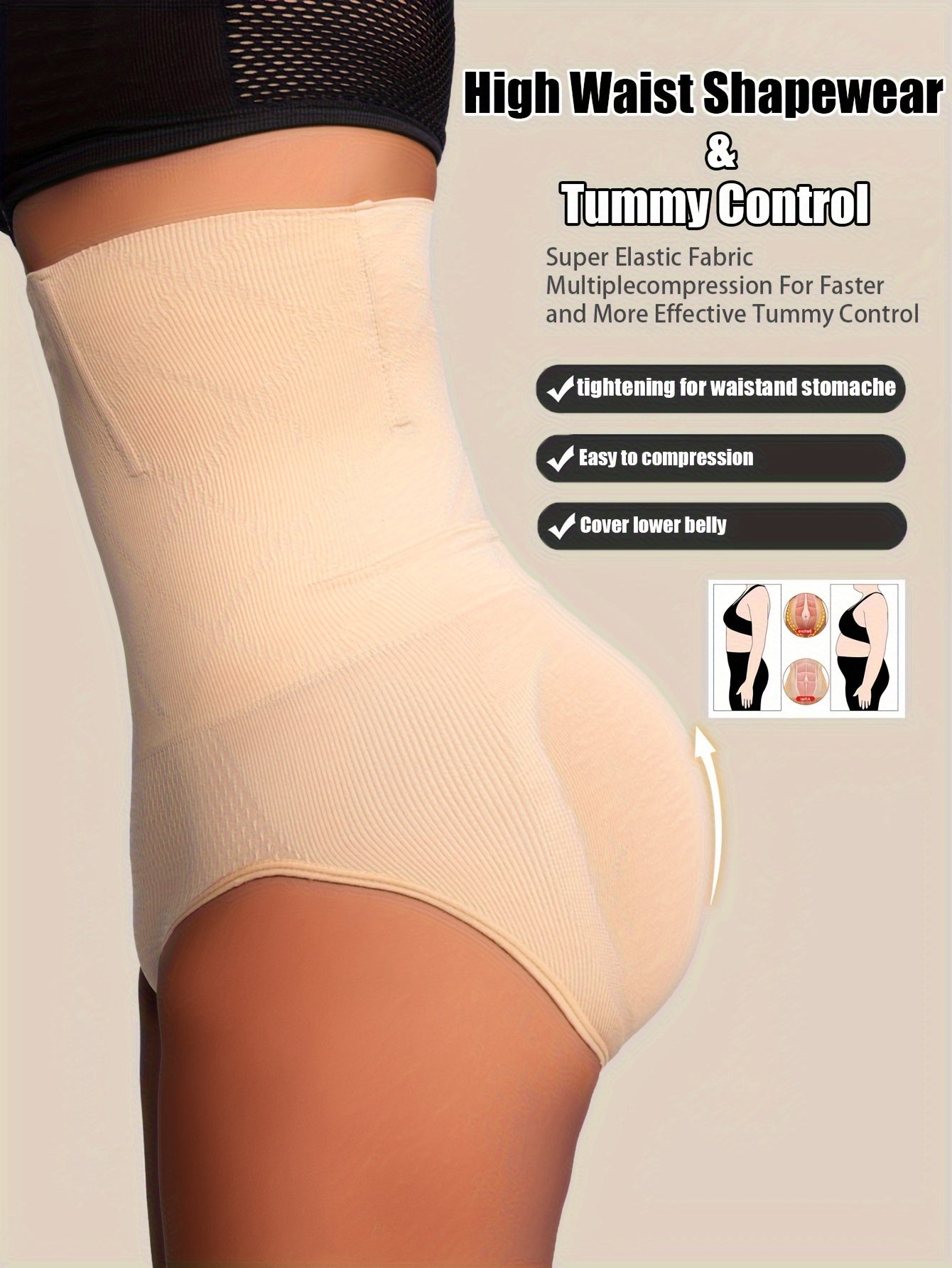 High Waist Shaping Panties Waist Trainer Body Shaper Tummy Sheath Woman Flat Belly Control Panties Hip Butt Lifter Briefs Panty Women Underwear Shapewear