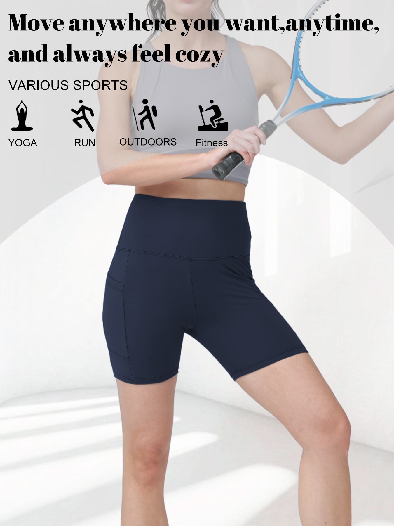 1pc Summer Women'S Yoga Shorts, Women'S Cycling Shorts, Quick Drying Sports Shorts, High Stretch Running And Fitness Shorts, Suitable For Yoga Pilates