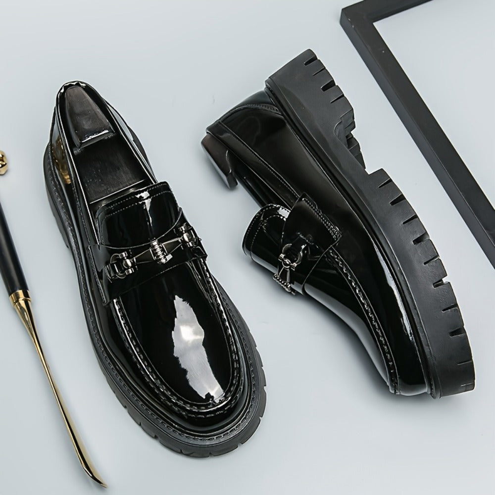 Men's Loafers & Slip-Ons - Platform Sole & Metal Detail 219237