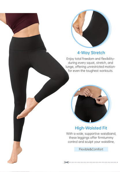 5pcs Women'S Hip-lifting& Tummy Control Leggings, Quick-drying, Breathable, Highly Elastic and Soft, Suitable for Gym, Yoga, Pilates, Beach Wear, Undergarments, Casual Pants, Yoga Pants and Safety Shorts