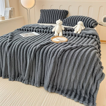 Luxury Plush Imitation Rabbit Fur Blanket - Ultra-Soft, Lightweight, Material Safety Kids Blanket, Multi-Color, Ideal for Bedcouch, Travel, Camping, Homegoods, Cozyvibes, Room, Best Gifts for Easter Sunday And Mother'S Day