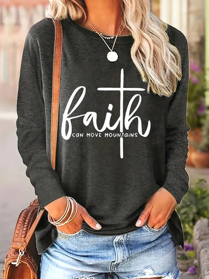 2023 European And American Women'S Fashion Casual Long Sleeve T-Shirt with Round Neck And Pockets