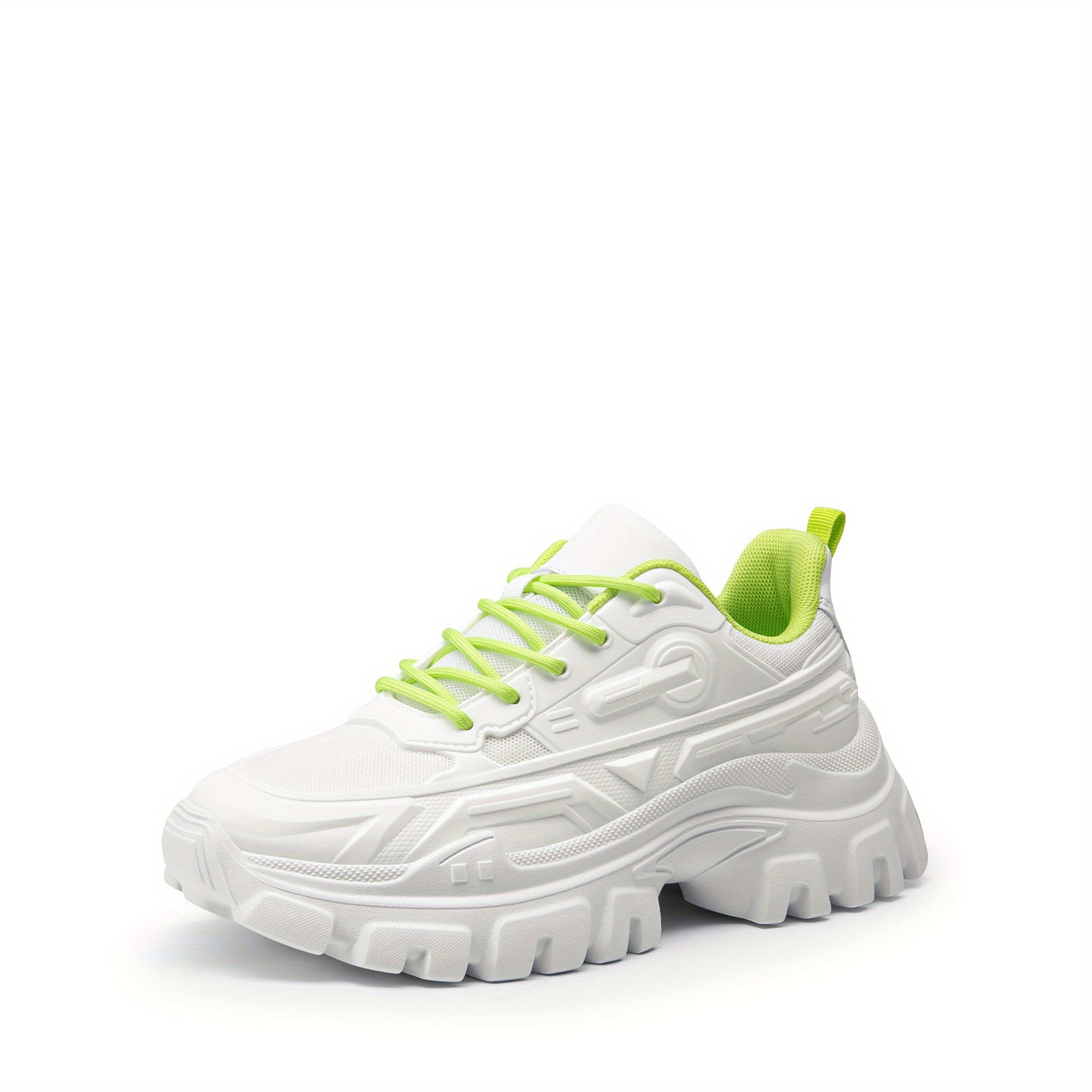 Stylish Chunky Sneakers for Ladies, Featuring Bold Platform Design And Comfortable Lace-Up Style., Women Shoes