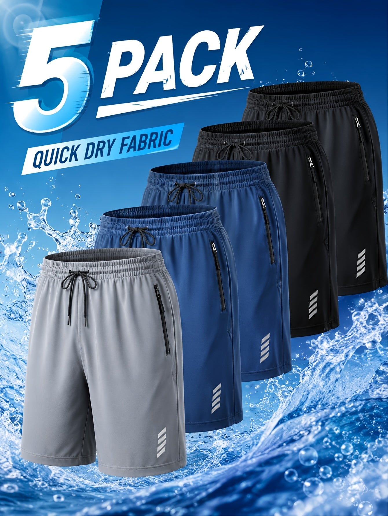 Men's 5pcs mixed colors (classic style) Shorts - product view 2