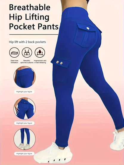 One Pair Of Women'S Slim Work Pants, With Multi-functional Pockets, High Elasticity. Aids In Tightening The Buttocks And Abdomen. Airtight Pants. Suitable For Outdoor, Home Use, Commuting, And Local Warehouse Direct Delivery.