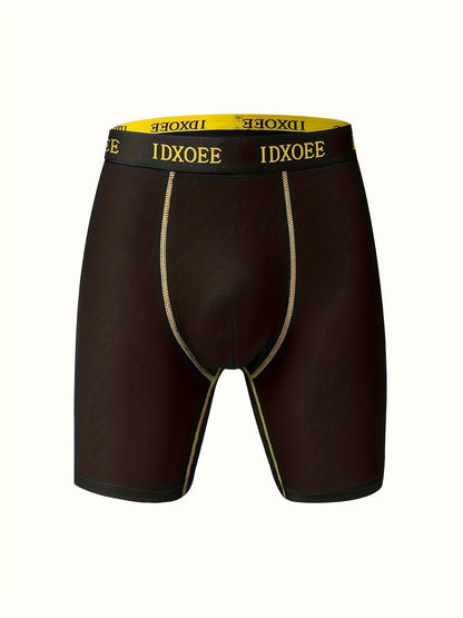 5pcs Men's Underwear, Casual Boxer Briefs Shorts, Breathable Comfy Stretchy Boxer Trunks, Sports Shorts