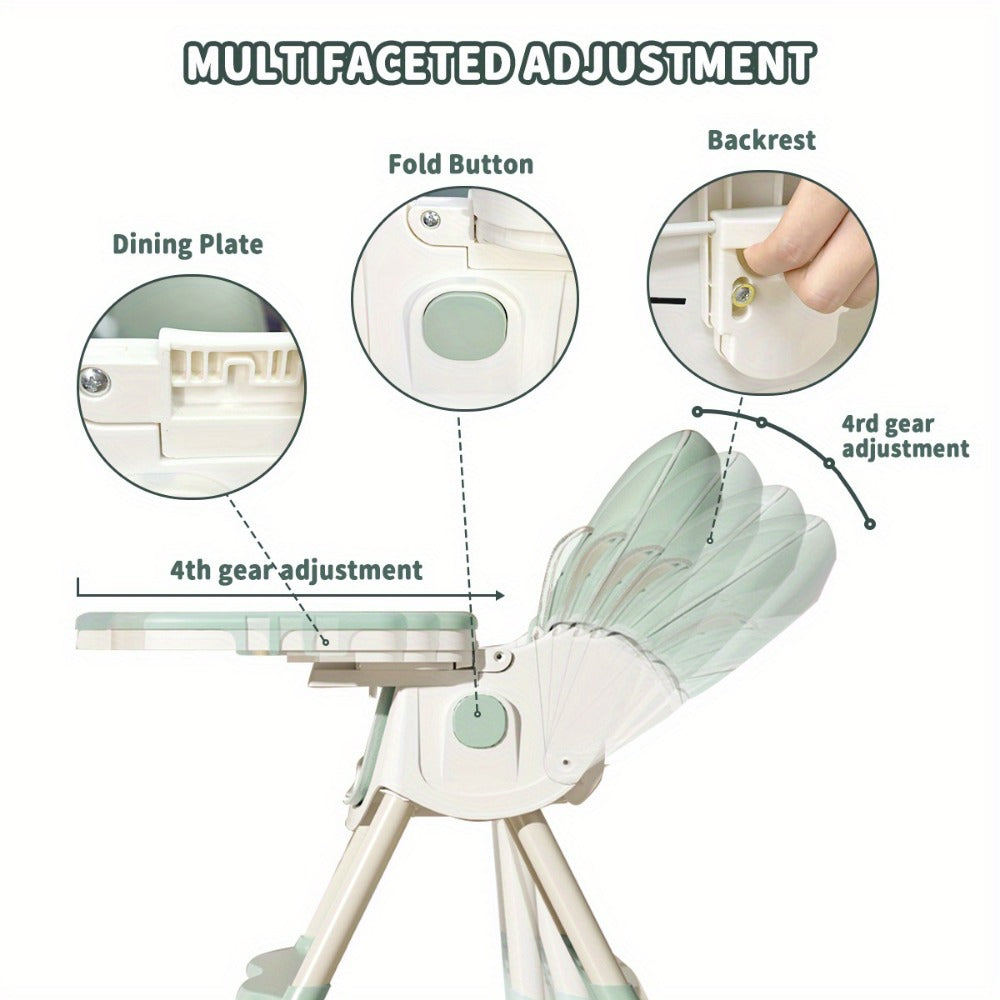 Baby High Chair - Portable Foldable Children Are