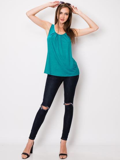 Women's Sleeveless Scoop Neck Loose Fit Tank Top