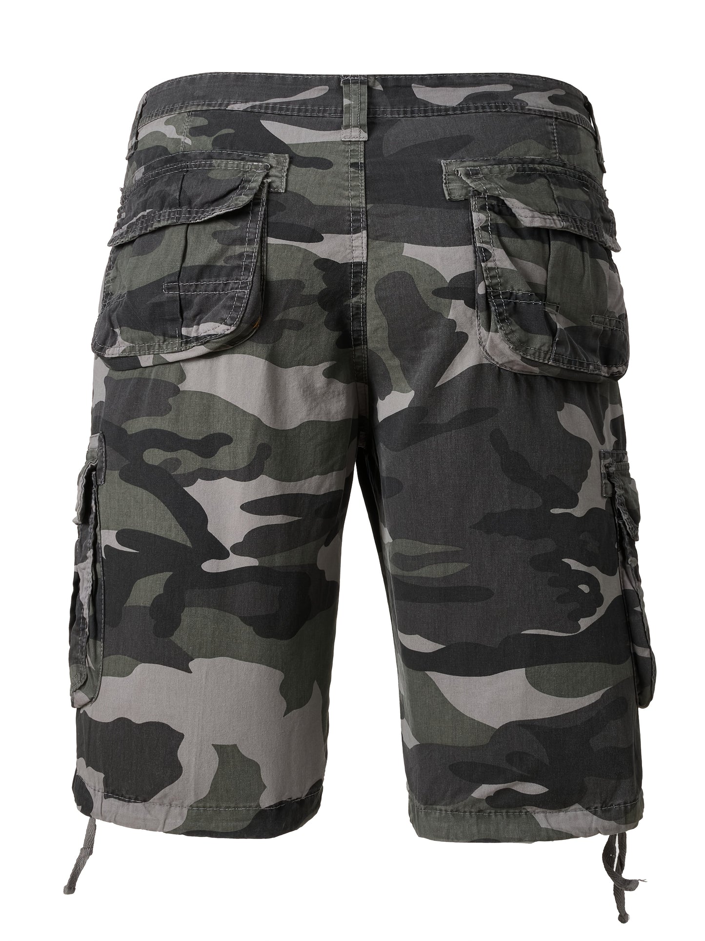 Men's Pure Cotton Washed Camouflage Outer Multi Pocket Workwear Shorts