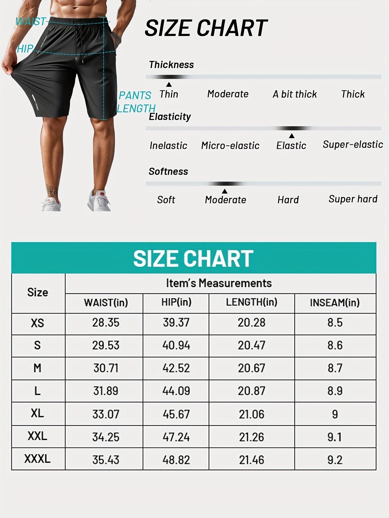 Men's Quick Dry Sports Shorts Summer Breathable Fitness Running Training Pants