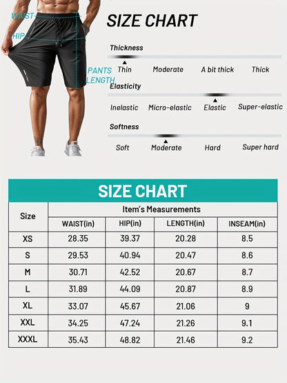 Men's Quick Dry Sports Shorts Summer Breathable Fitness Running Training Pants