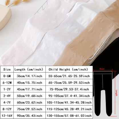 4 Pack Girls' Breathable Bunny Mesh Stockings - Soft Stretchy All-Season Wear, Hand Wash Only, Solid Color Design for Playdates & Everyday Outfits