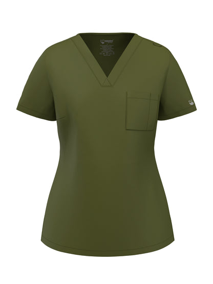 Women's Scrub Pants Set, Elastic Breathable Polyester Spandex Blend, V-Neck Short Sleeve with Pocket, Solid Color, for Work