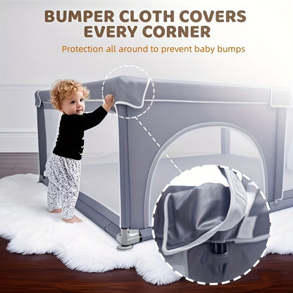 Baby Playpen - Breathable Soft Kids Activity
