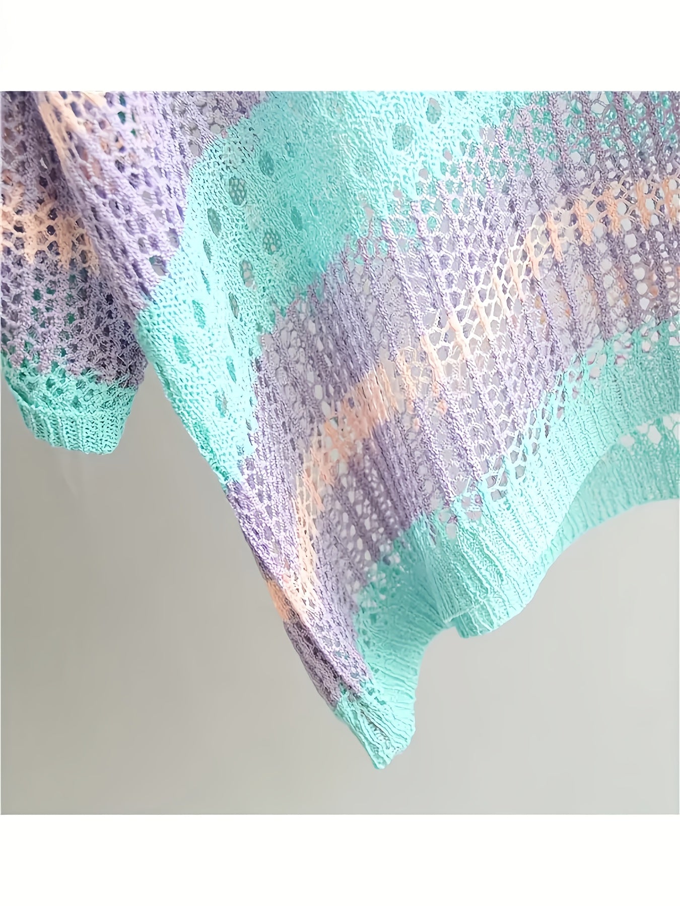 Summer Elegant Loose Hollow Sunscreen Beach Half-Sleeve Smock