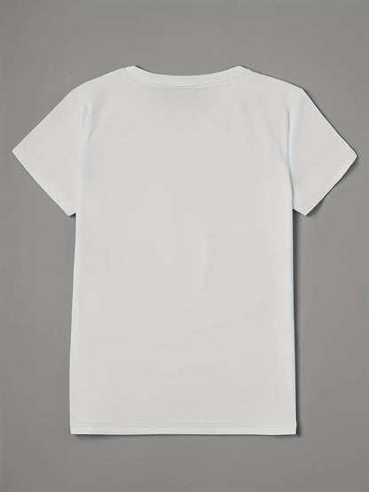 Women's Apricot Polyester Printed Short-Sleeve T-Shirt - product view 5