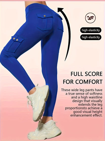 One Pair Of Women'S Slim Work Pants, With Multi-functional Pockets, High Elasticity. Aids In Tightening The Buttocks And Abdomen. Airtight Pants. Suitable For Outdoor, Home Use, Commuting, And Local Warehouse Direct Delivery.