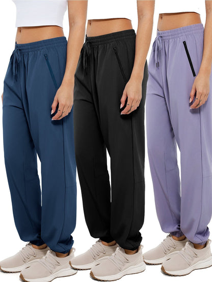 [Three Colors Available]1pc Womens Golf Pants Quick Dry Ultra Light Stretch Pockets Soft Workout Pants for Travel with Inside Drawstrings
