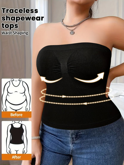 Plus-Size Tummy Control Bodysuit for Women - Comfortable, Breathable Shapewear