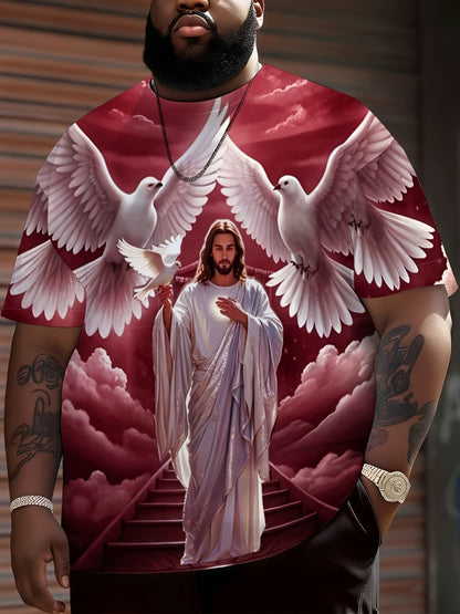 Men's Faith Graphic T-Shirt - Classic Neck Short Sleeve 446309