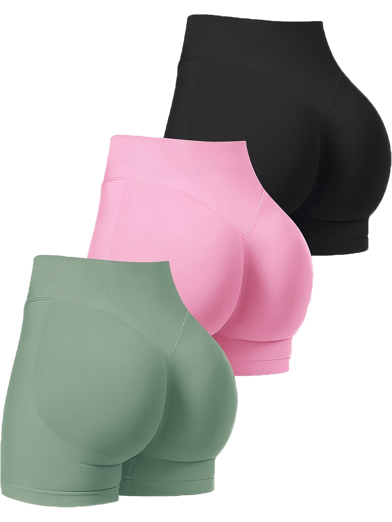 3pcs Women's New Spring/Summer Casual S Shorts, Breathable and Comfortable Fabric, Suitable for Daily Casual Wear,, All Seasons