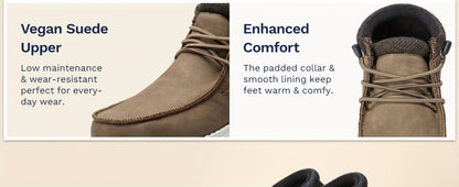 Men's Boots - Slip-On Ease & Warm Lining