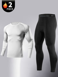 Pure white long-sleeved two-piece suit
