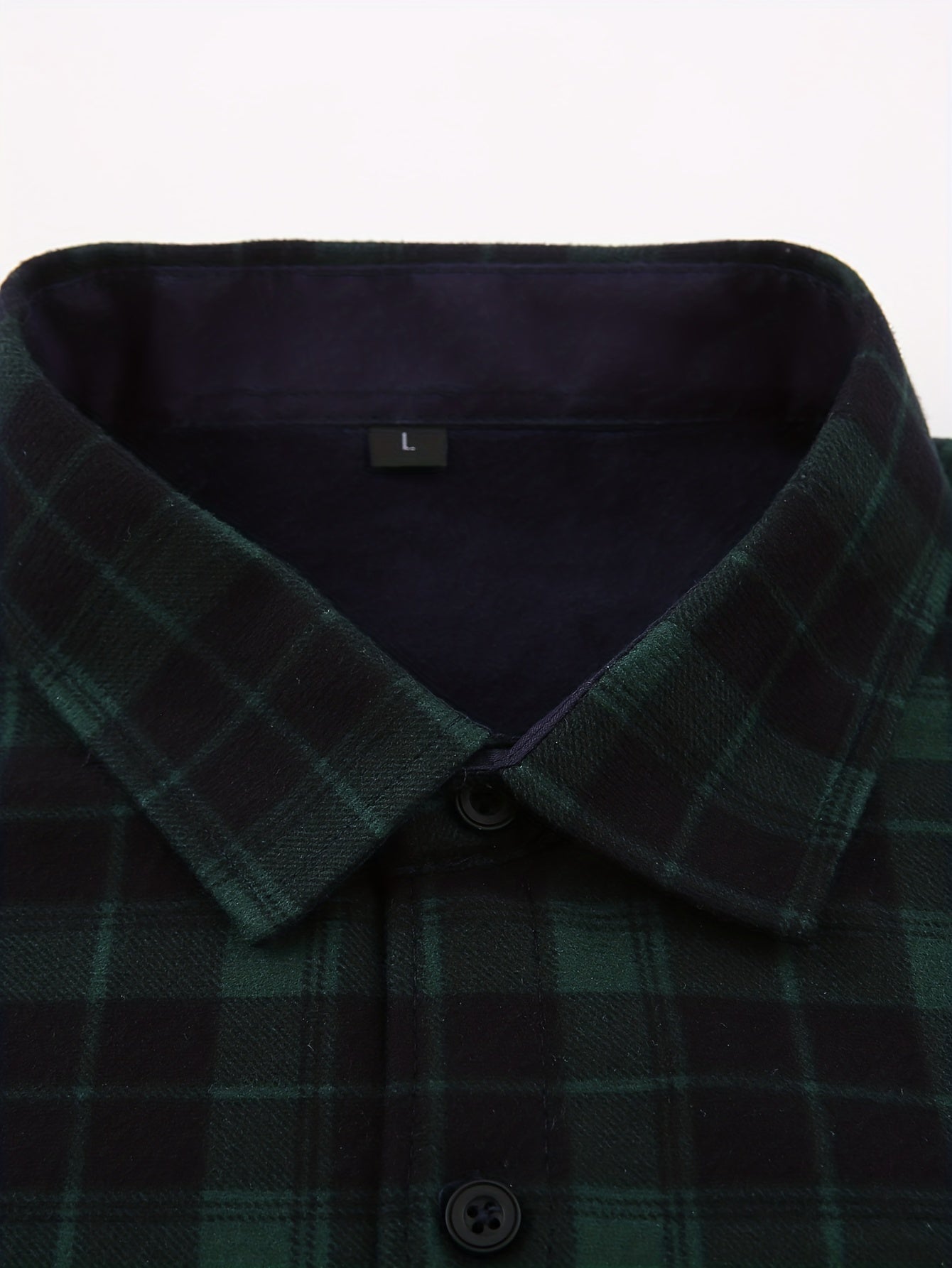 Men'S Heavyweight Long Sleeve Shirt - Thick Winter Jacket with Button Front Placket, Navy Blue & Brown Plaid, Formal & Casual Button-Up Blouse for Office, Outdoor, Everyday - Classic Button-Up Shirt for Men, Winter Jacket, Outdoor Clothing