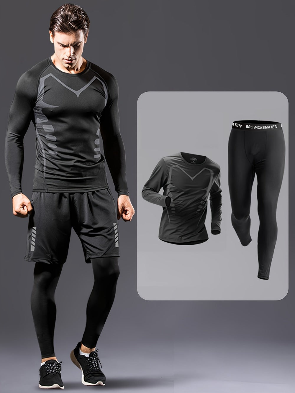 Men's Solid Color Performance T-Shirt - Long Sleeve 766565