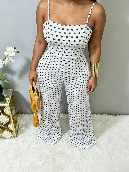 Summer Women'S Polka Dot Print Strapless Jumpsuit