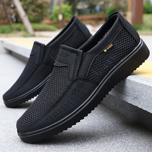 [Sneakers] Ultra Lightweight Slip on Casual Shoes- Men'S Comfy Low Top Walking Shoes- Breathable Mesh& Rubber Sole- for Outdoor Activities, Fishing, Park, Workout- Perfect Gift for Men
