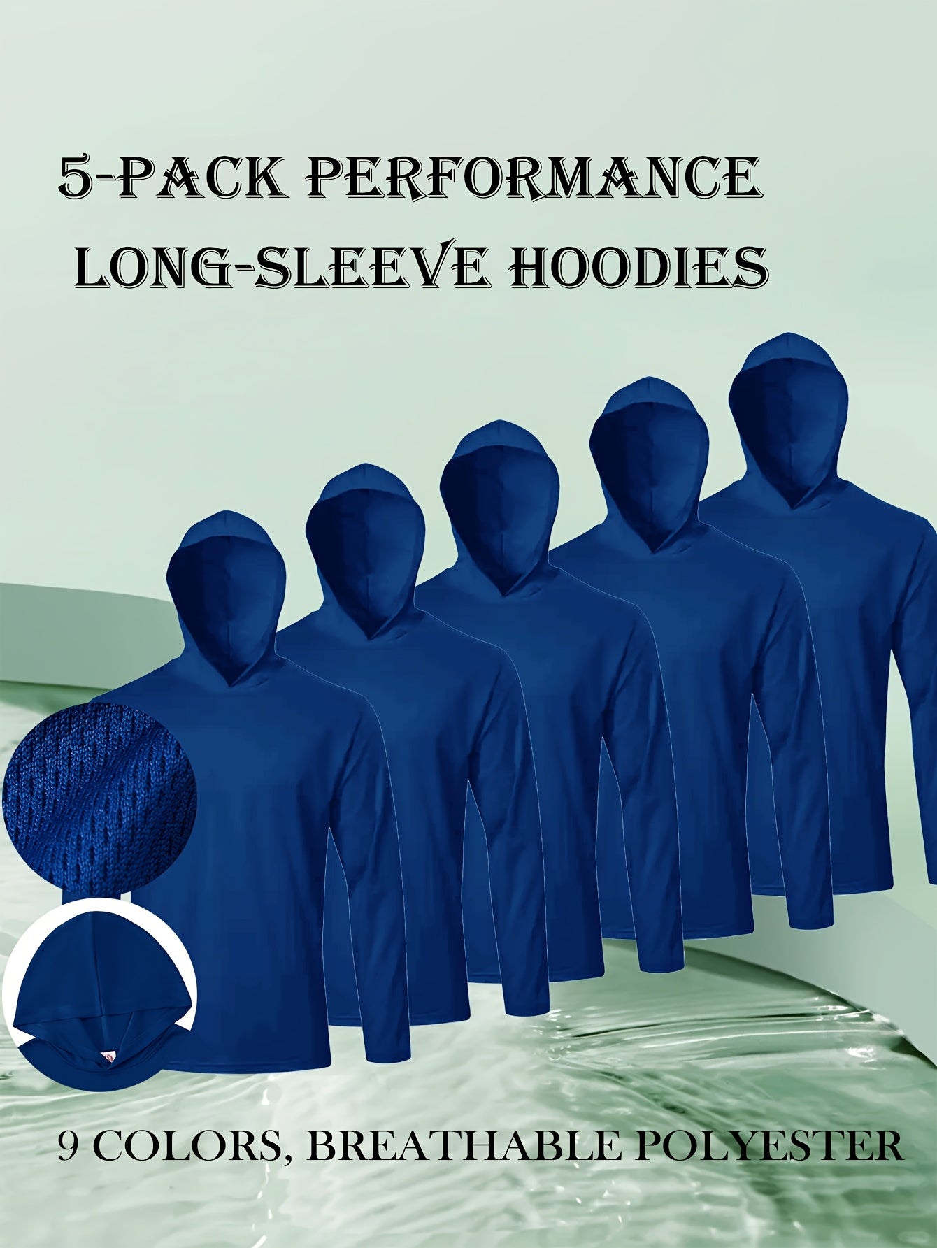 Men's 5 - Pack Performance Long - Sleeve Hoodies