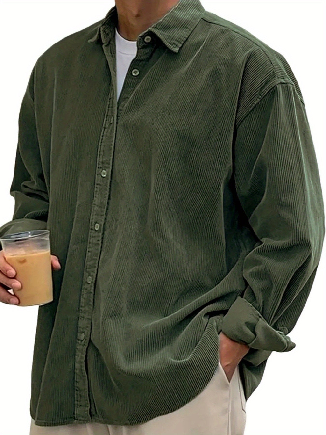 Men's Black Long-Sleeve Shirt - product view 30