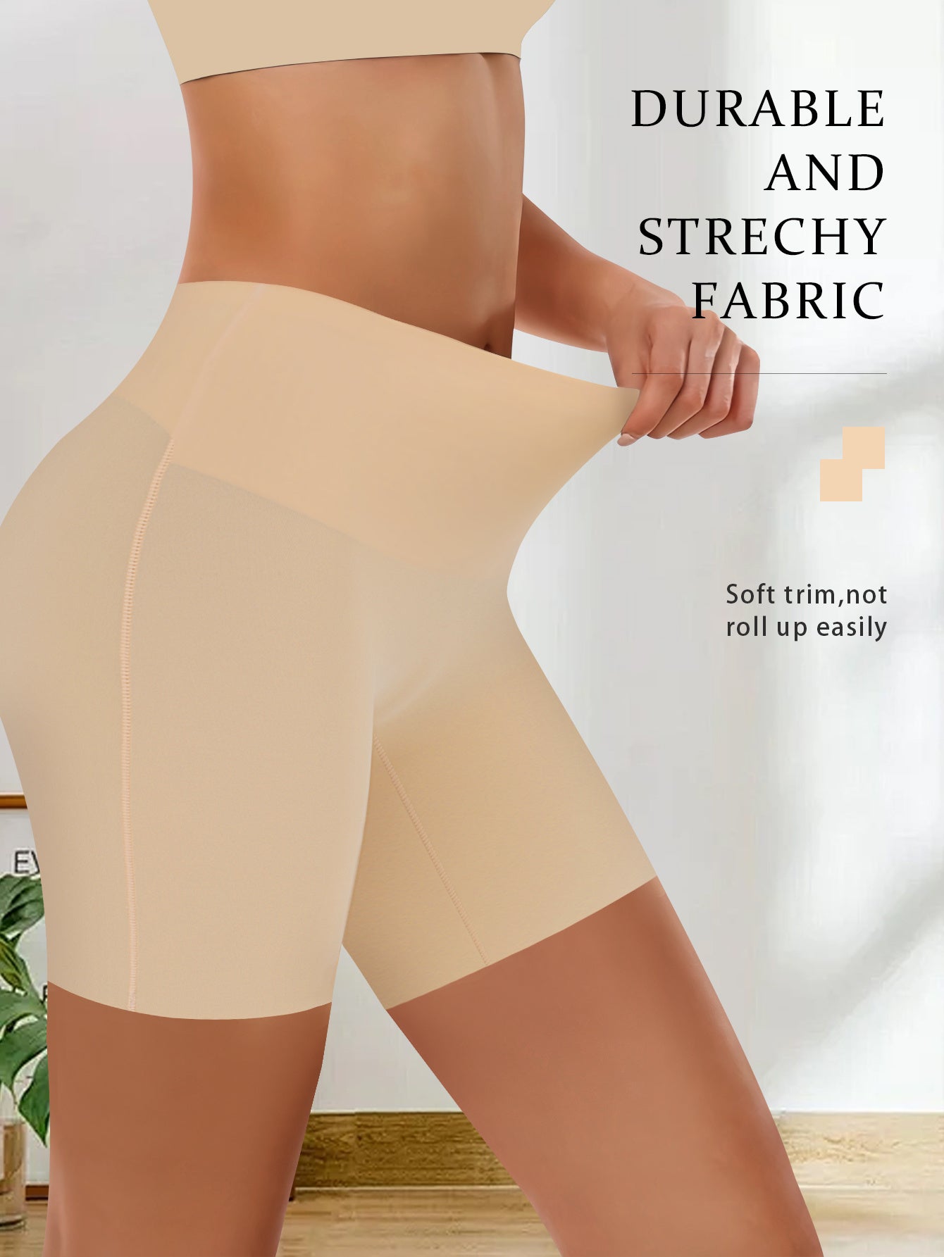4pcs Of Women's High-Waisted Tummy-Tightening Safety Underpants, Riding Sports Boxer Shorts Combining Hip-lift And Anti-glare Features for Riding And Sports