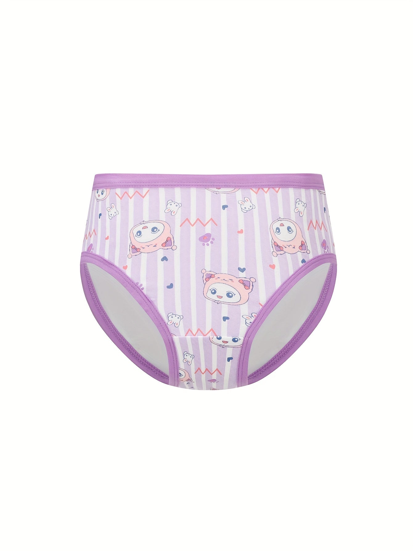 8pcs Girls Cotton Briefs Soft Cute Animal Print Girls Underwear