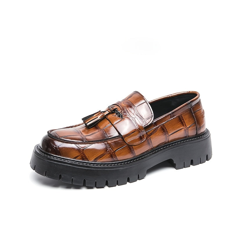 Men's Loafers & Slip-Ons - Platform Sole & Tassel Detail 268965