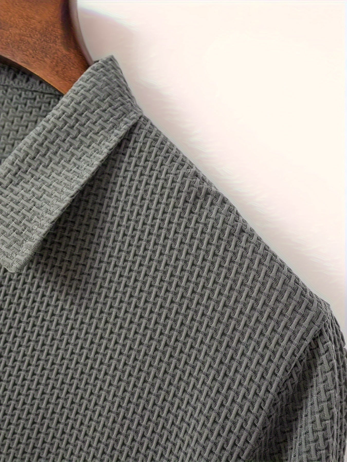 Men's Ice Silky Elastic Solid Short Sleeved Lapel Golf Shirt, Summer Outdoor Cool Polo Shirt T-shirt, Men's Gift